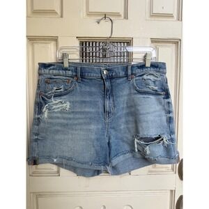 American Eagle Outfitters AE Ex Boyfriend Distressed Denim Shorts Women Size 8